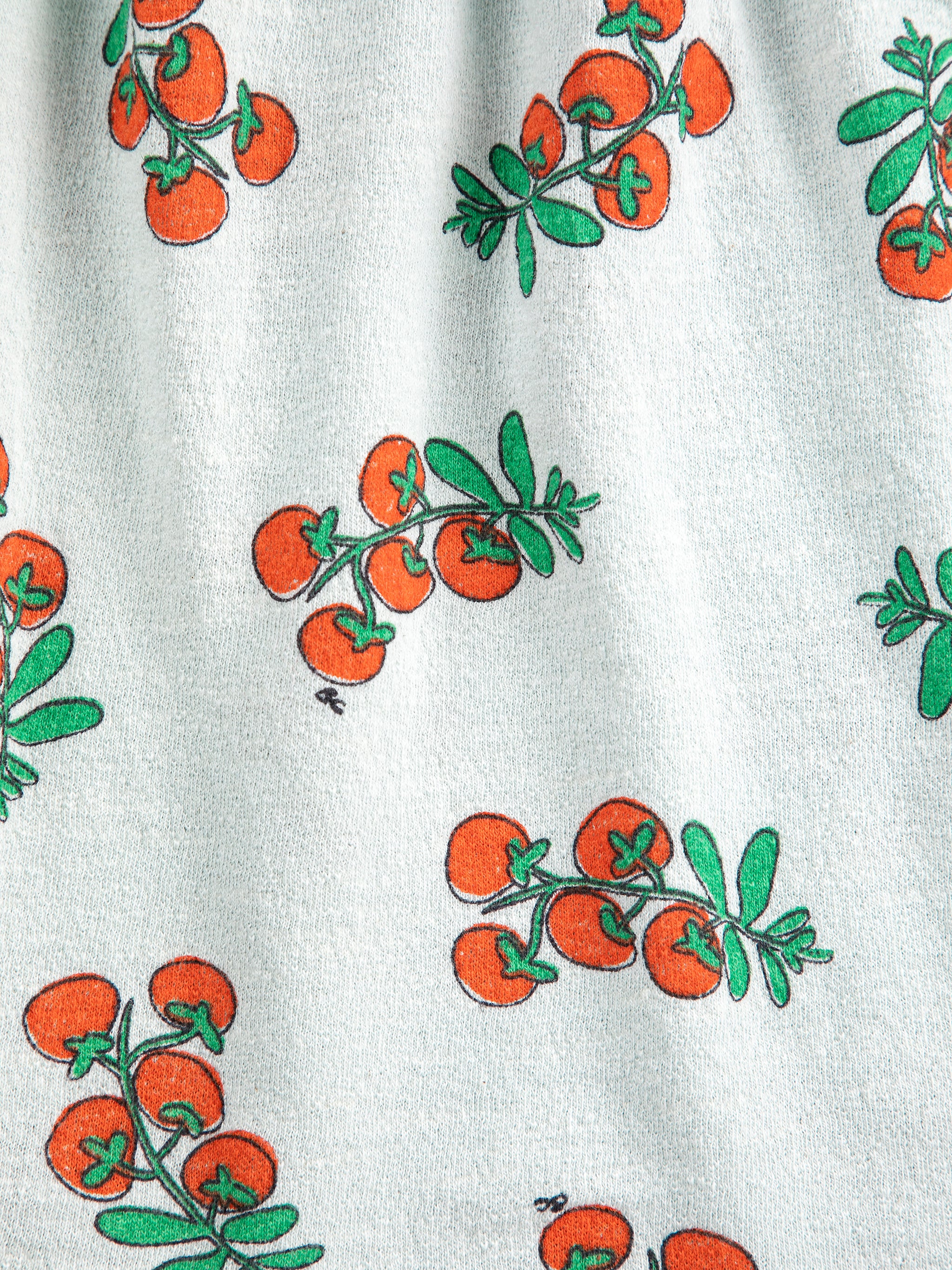 Juicy Tomatoes All Over Ruffled Dress – light blue