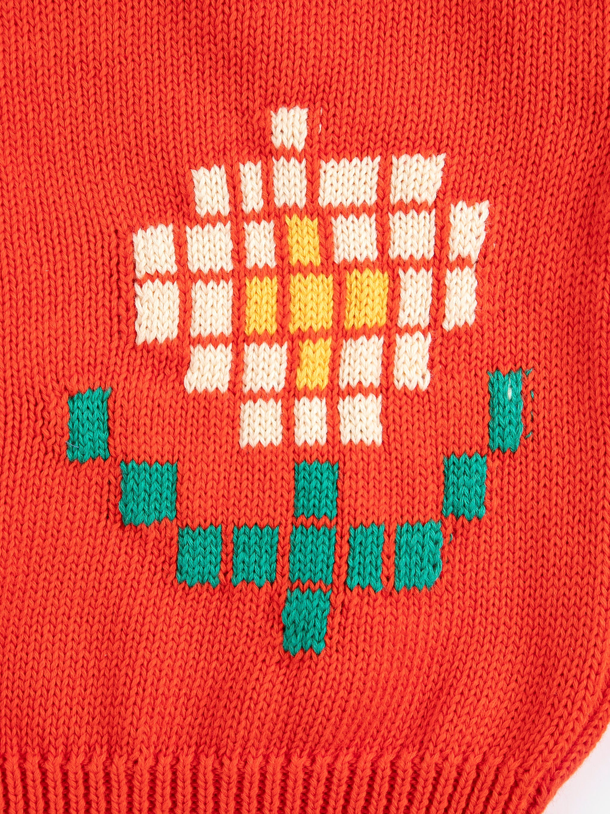 Pixel Daisy Cardigan – red