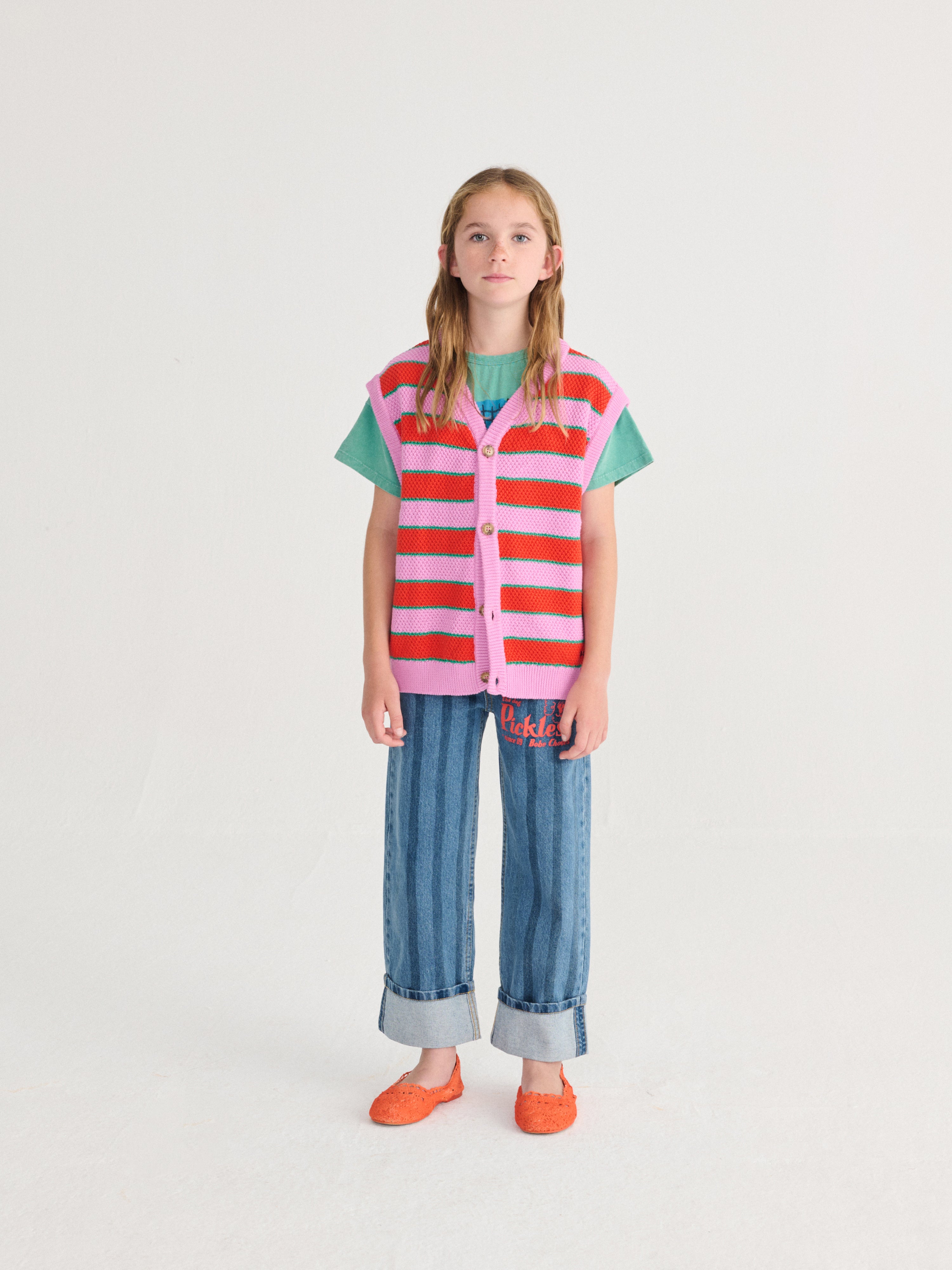 BC Striped Knitted Vest – purple