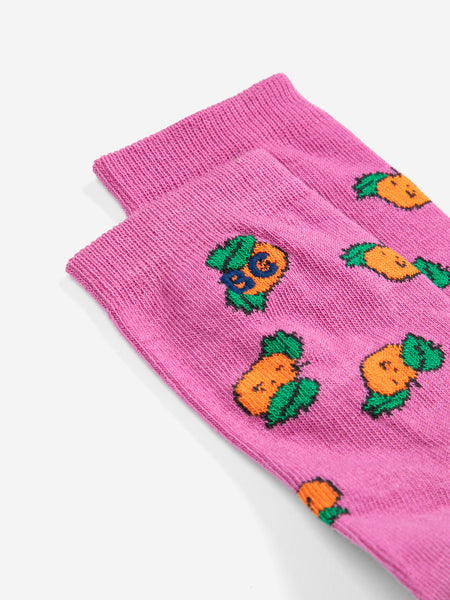 Tangerine All Over Short Socks – purple