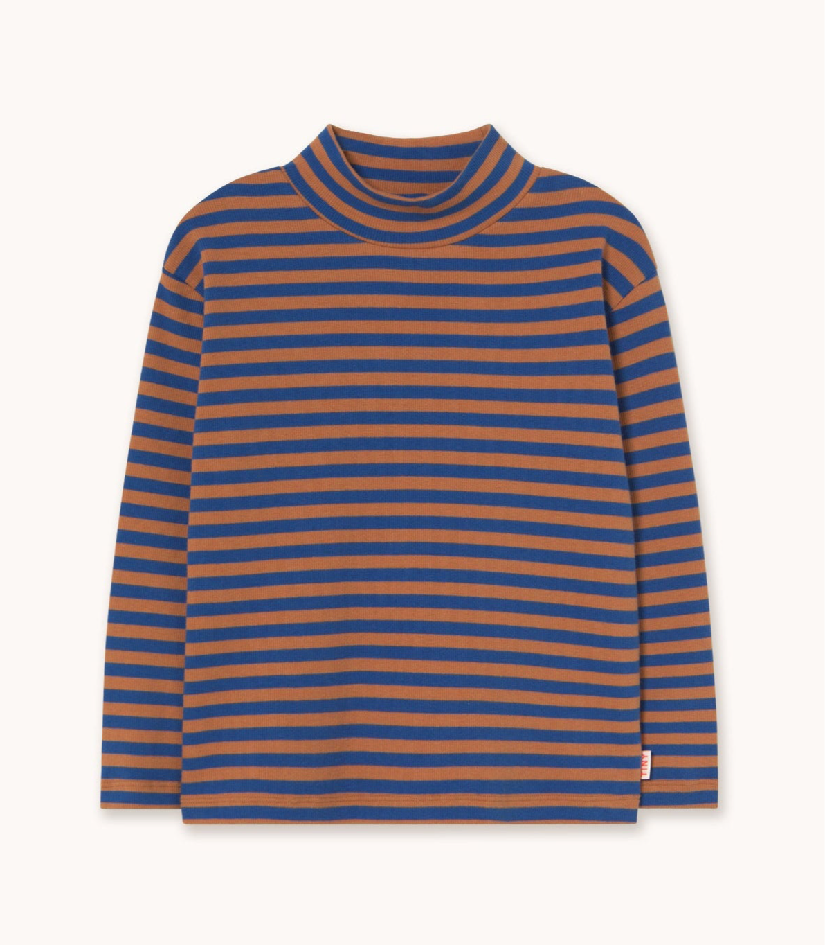 Stripes Rib Mockneck – dark blue