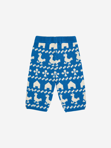 Farm All Over Knitted Pants – blue