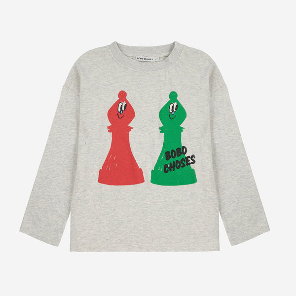 Checkmate T-shirt – light heather grey