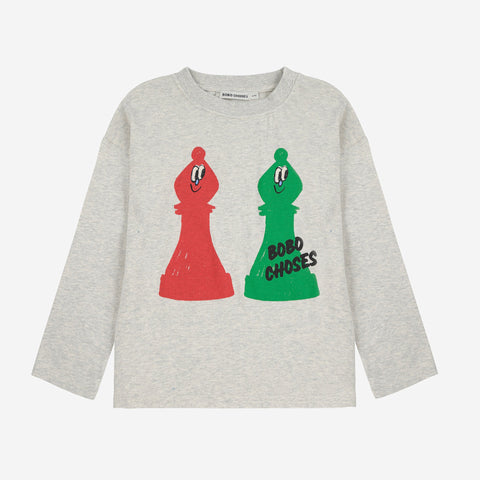 Checkmate T-shirt – light heather grey