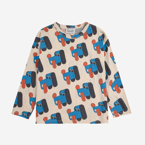 Doggy Mate all over T-shirt – off white