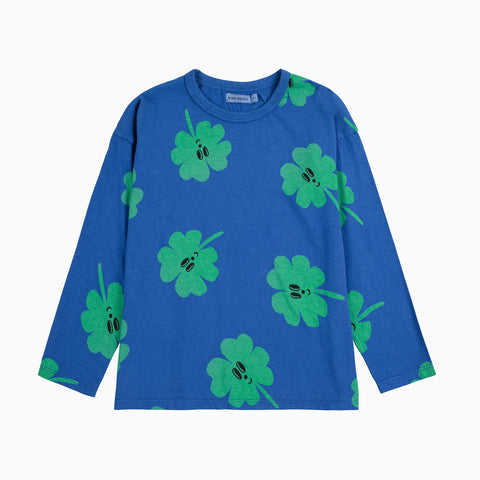 Lucky Clover all over T-shirt – blue