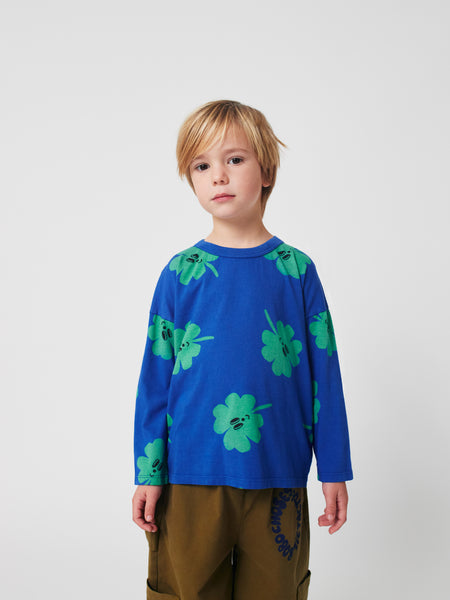 Lucky Clover all over T-shirt – blue