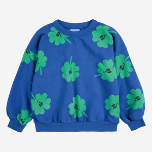 Lucky Clover All Over Sweatshirt – blue