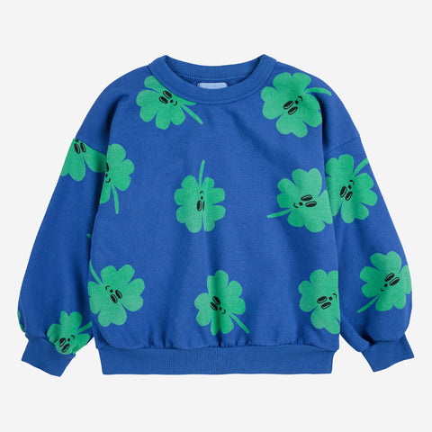 Lucky Clover All Over Sweatshirt – blue