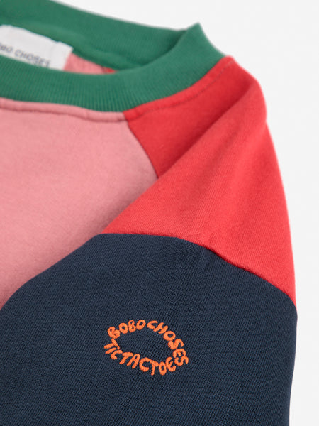 Tic Tac Toe Color Block Sweatshirt – multicolor