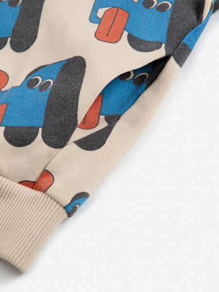 Doggy Mate all over zipped hoodie – offwhite