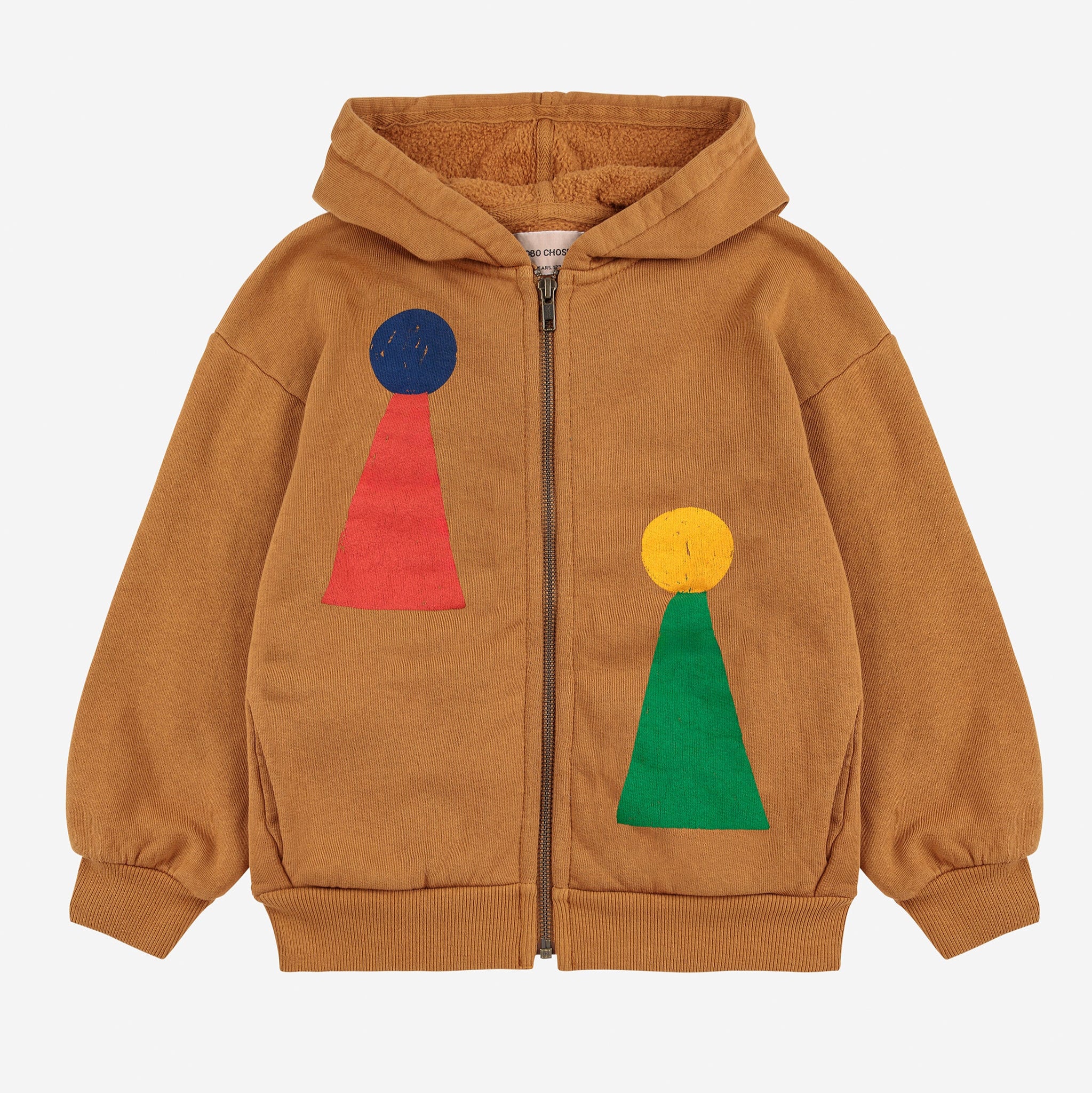 Chess Pawn Zipped Hoodie – brown