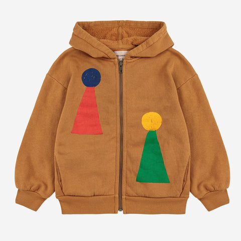 Chess Pawn Zipped Hoodie – brown