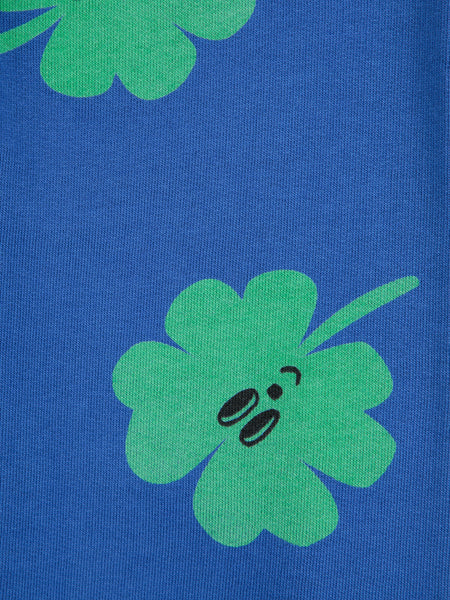 Lucky Clover All Over Flare Jogging Pants – blue
