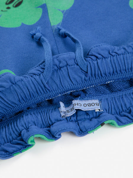 Lucky Clover All Over Flare Jogging Pants – blue