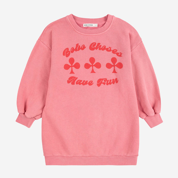 Have Fun Sweatshirt Dress – pink