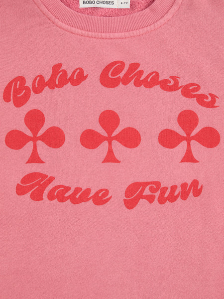 Have Fun Sweatshirt Dress – pink