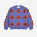 Kaleidoscope all over jacquard jumper – purple