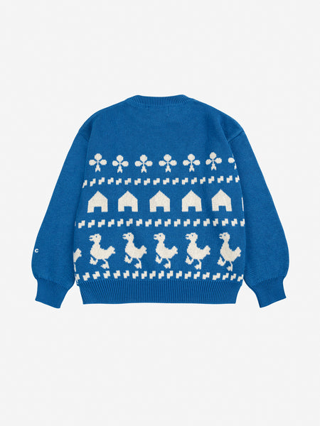 Farm jacquard jumper – blue