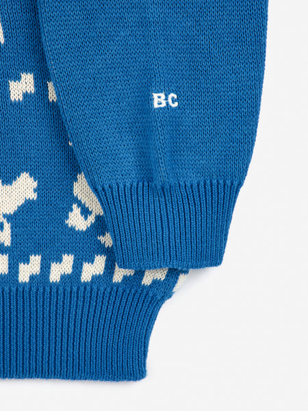 Farm jacquard jumper – blue