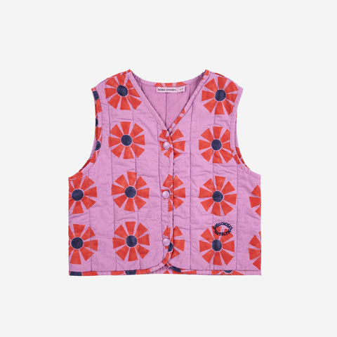 Kaleidoscope All Over Quilted Woven Vest – offwhite