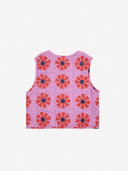 Kaleidoscope All Over Quilted Woven Vest – offwhite