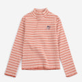Energy Flower Stripes Turtle Neck T-Shirt