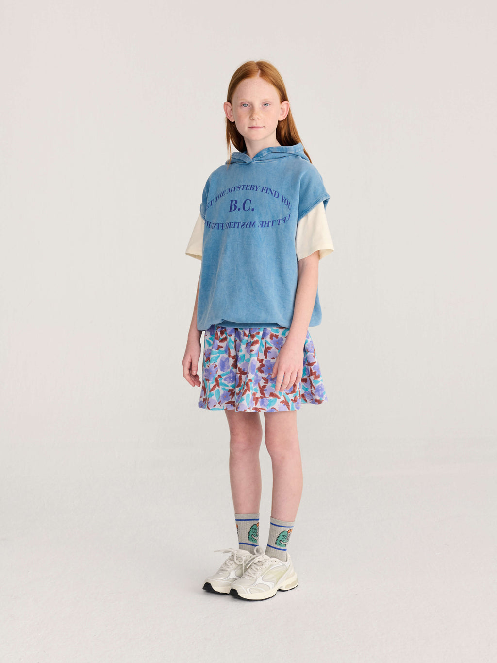 Watercolor All Over Fleece Skirt