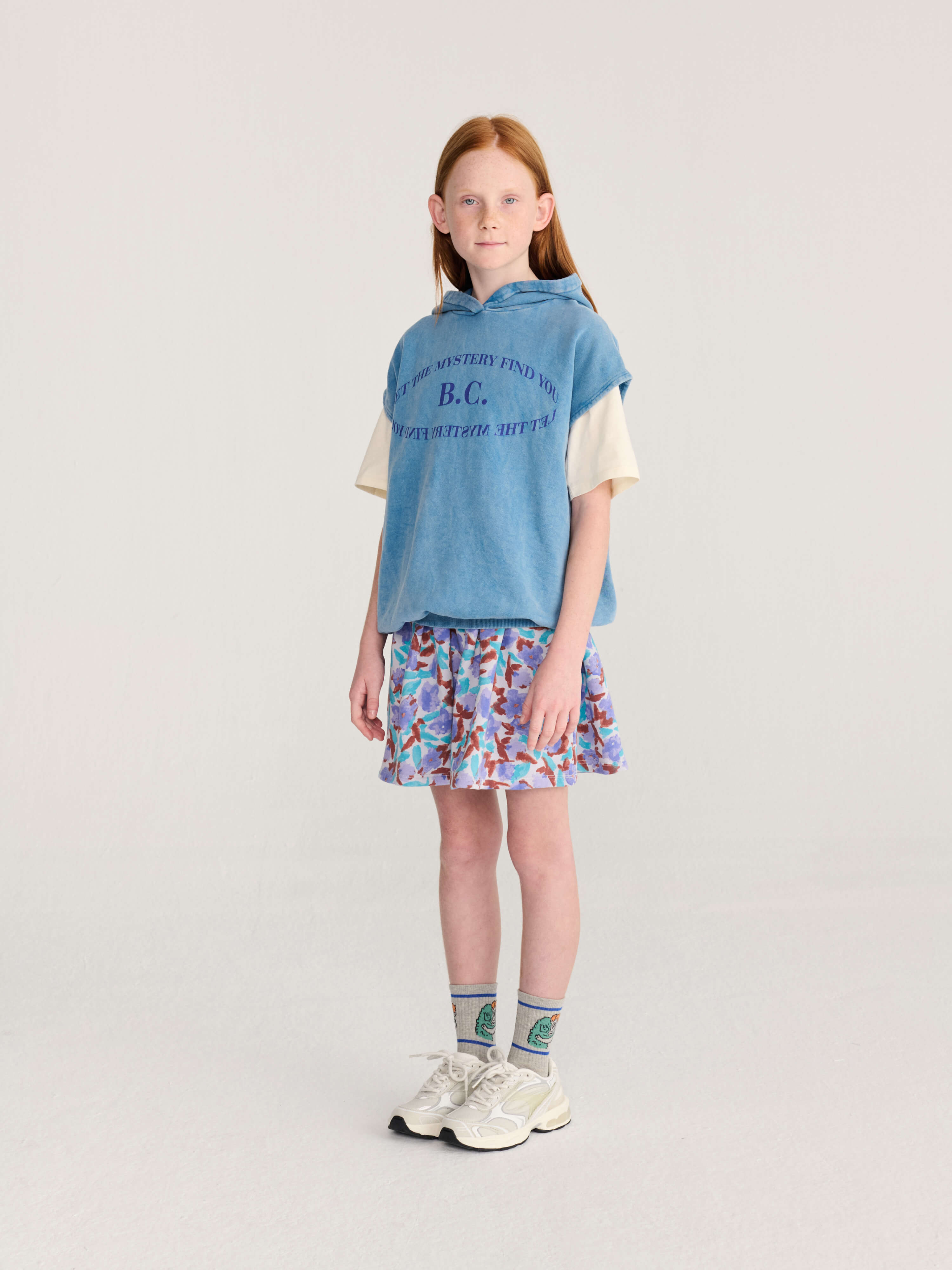 Watercolor All Over Fleece Skirt