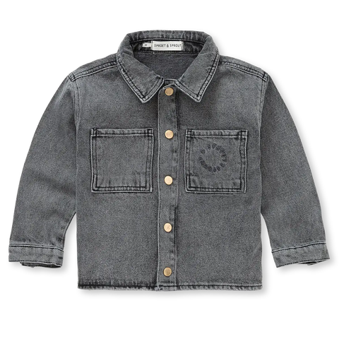 Boys Denim Shirt – washed black