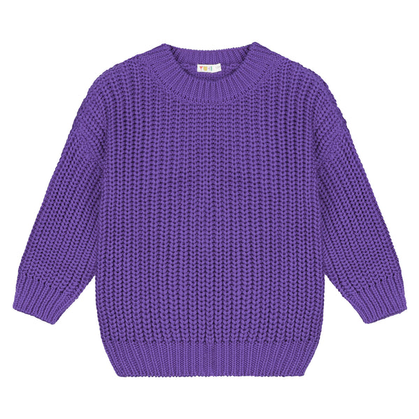 Chunky Knitted Sweater – amethyst