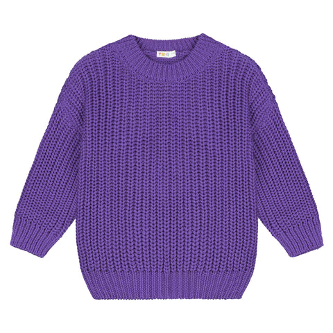 Chunky Knitted Sweater – amethyst