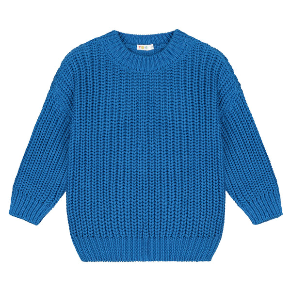 Chunky Knitted Sweater – royal blue