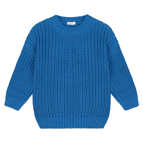 Chunky Knitted Sweater – royal blue