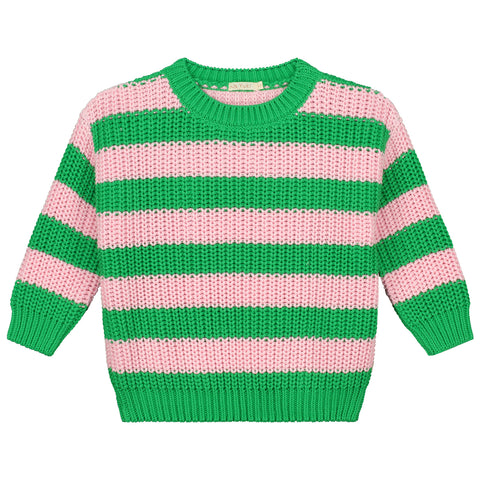 Chunky Knitted Sweater – Spring Stripes