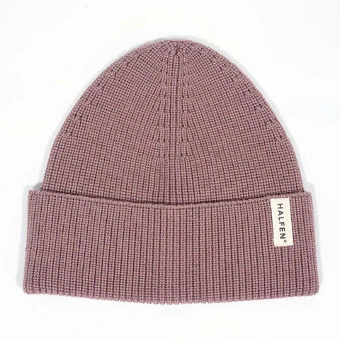 Strick Beanie Merino – mauve