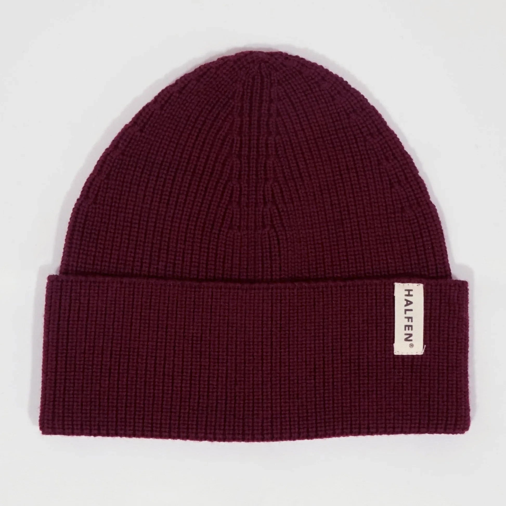 Strick Beanie Merino – cherry