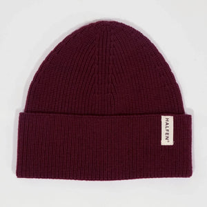 Strick Beanie Merino – cherry