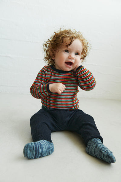 Baby Rib Blouse – multi stripe