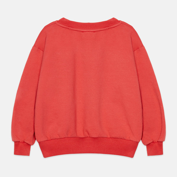 Pom Pom Dog Sweatshirt – red