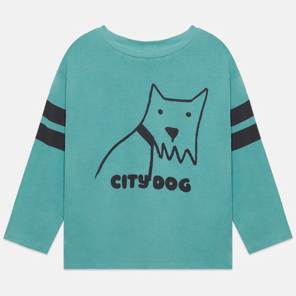 City Dog Longsleeve T-Shirt – turquoise
