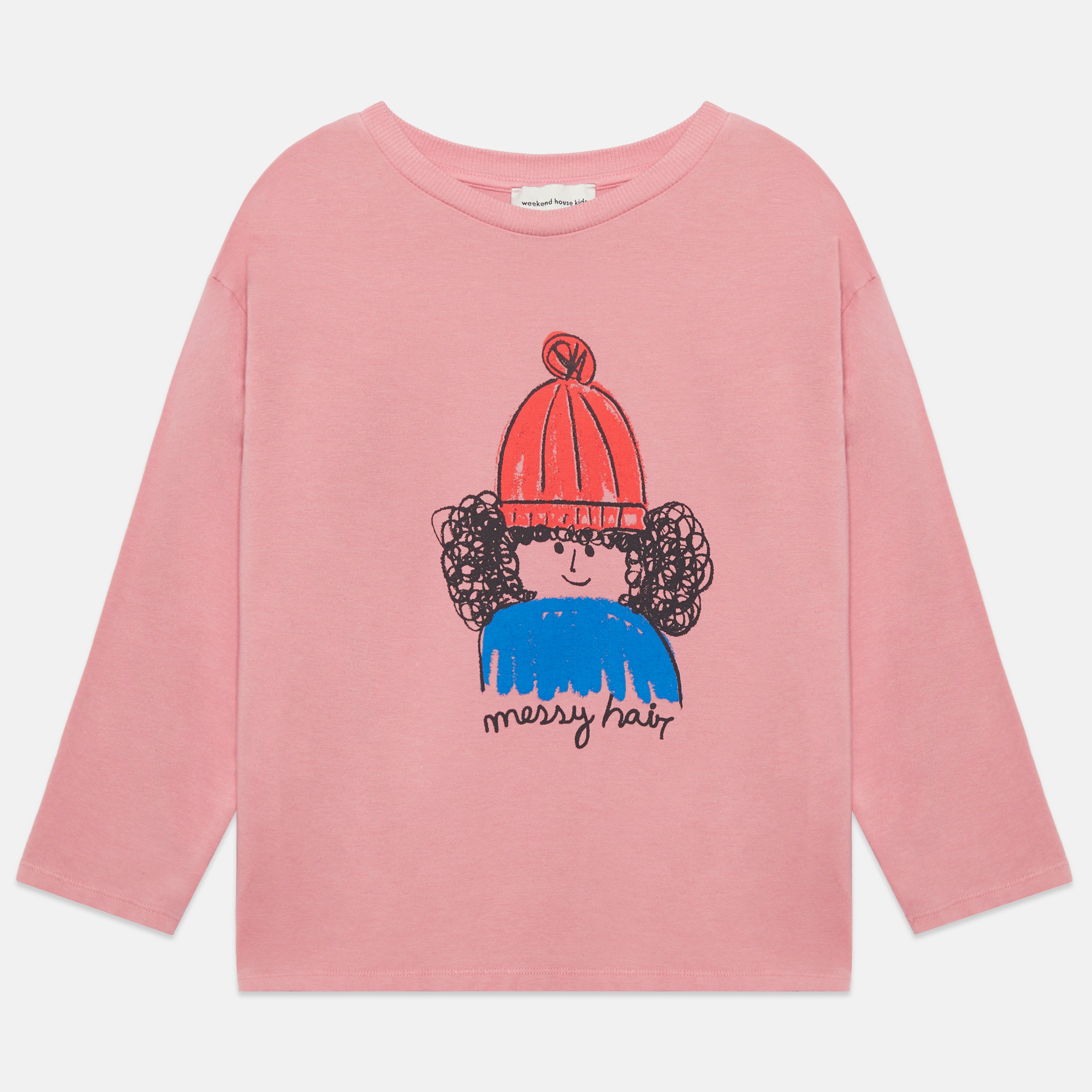 Messy Hair Longsleeve T-Shirt – pink