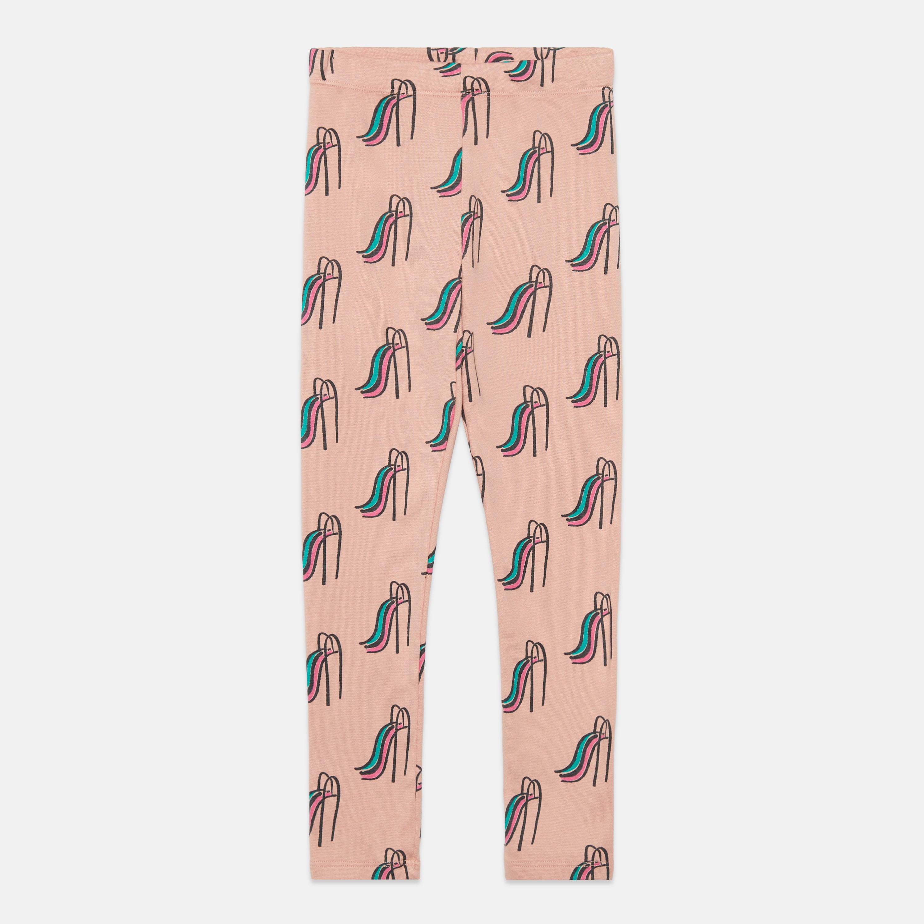 Slides All Over Fleeced Leggings – peach