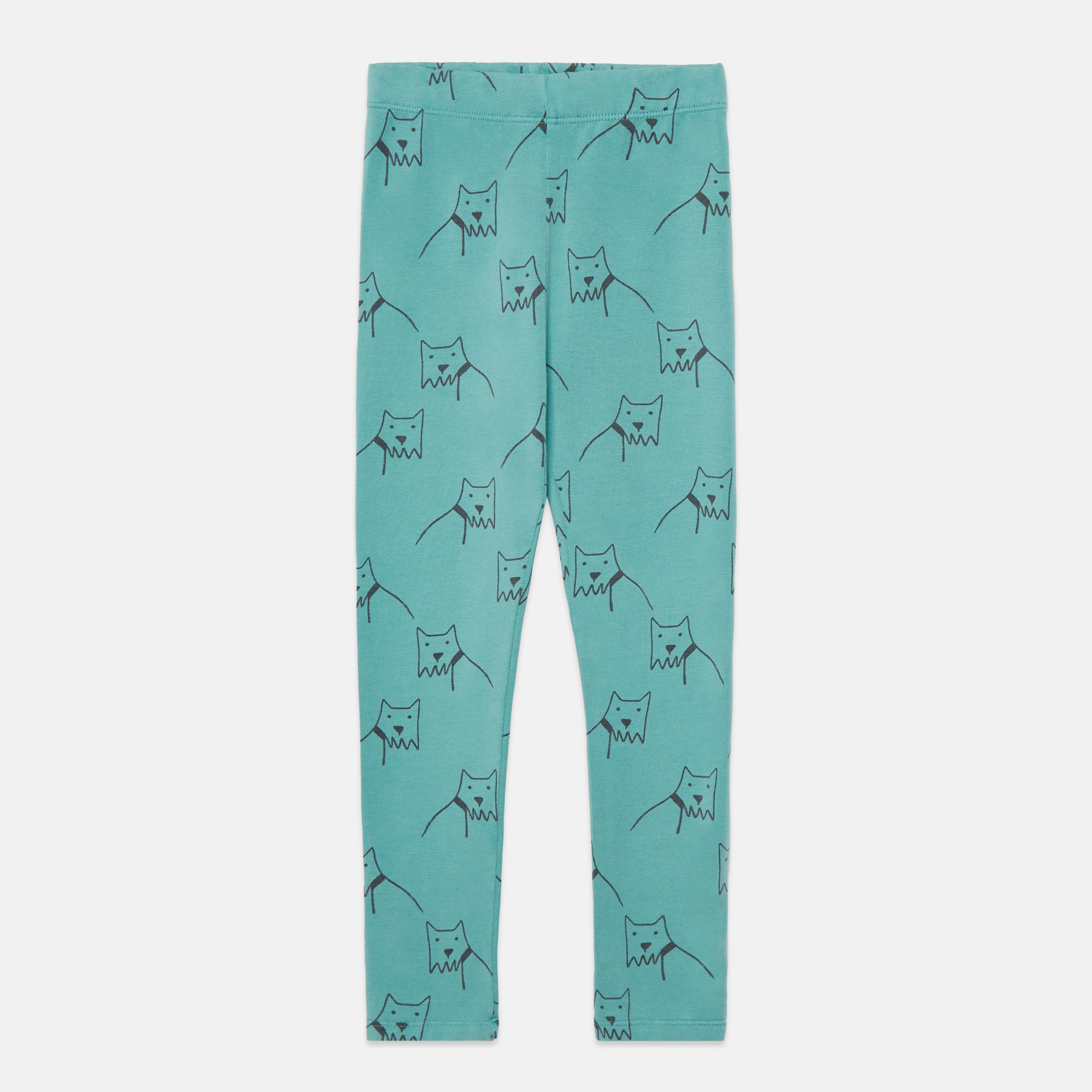 City Dog All Over Fleeced Leggings – turquoise