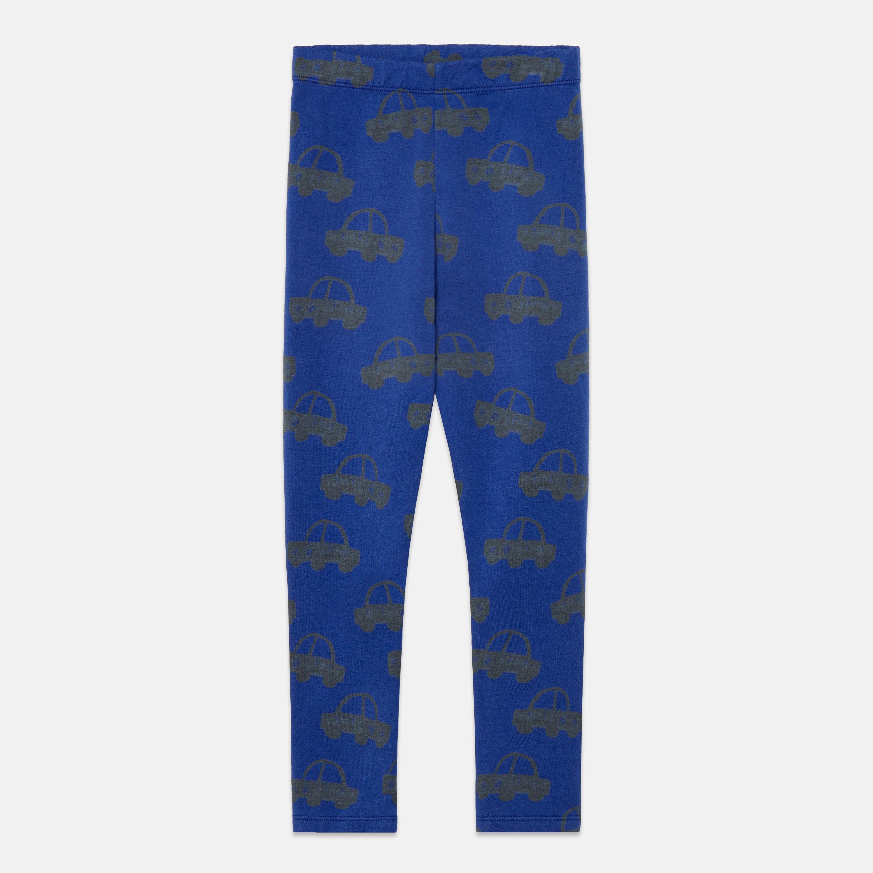 Cars All Over Fleeced Leggings – dark blue