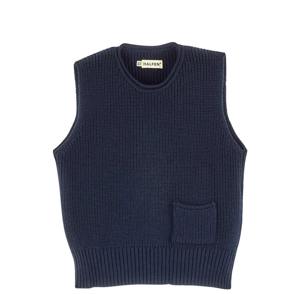 Pullunder Grobstrick – marine