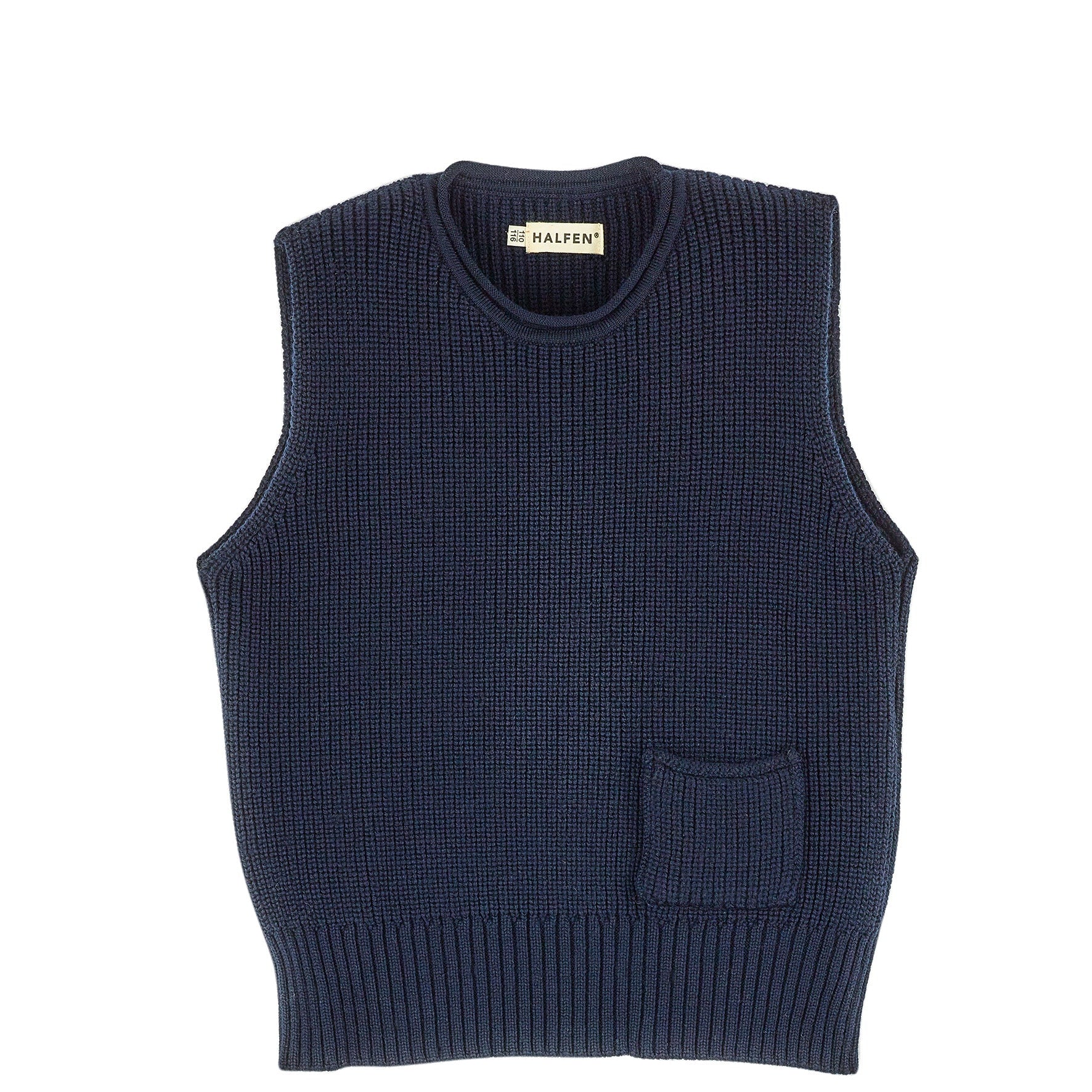 Pullunder Grobstrick – marine