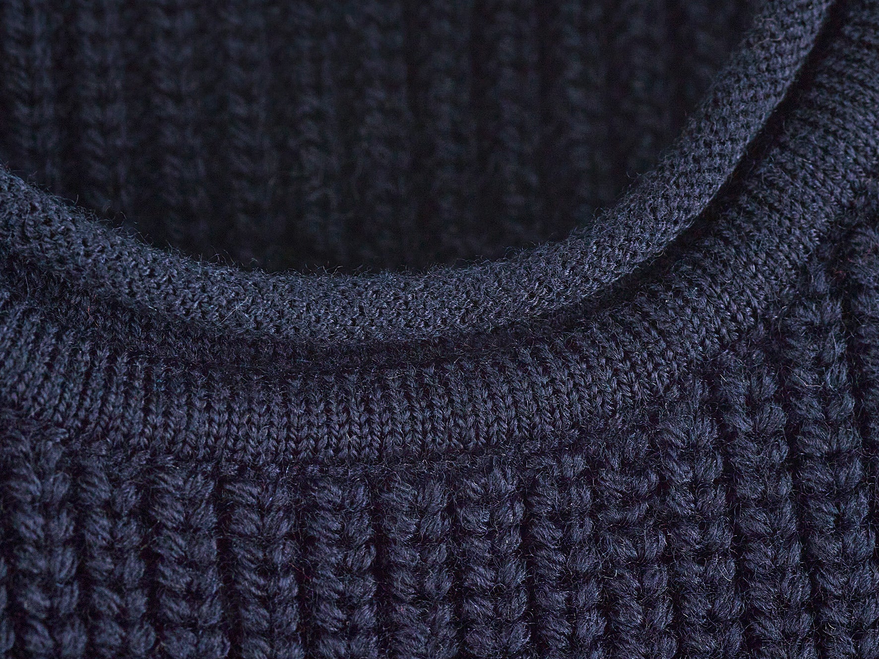 Pullunder Grobstrick – marine