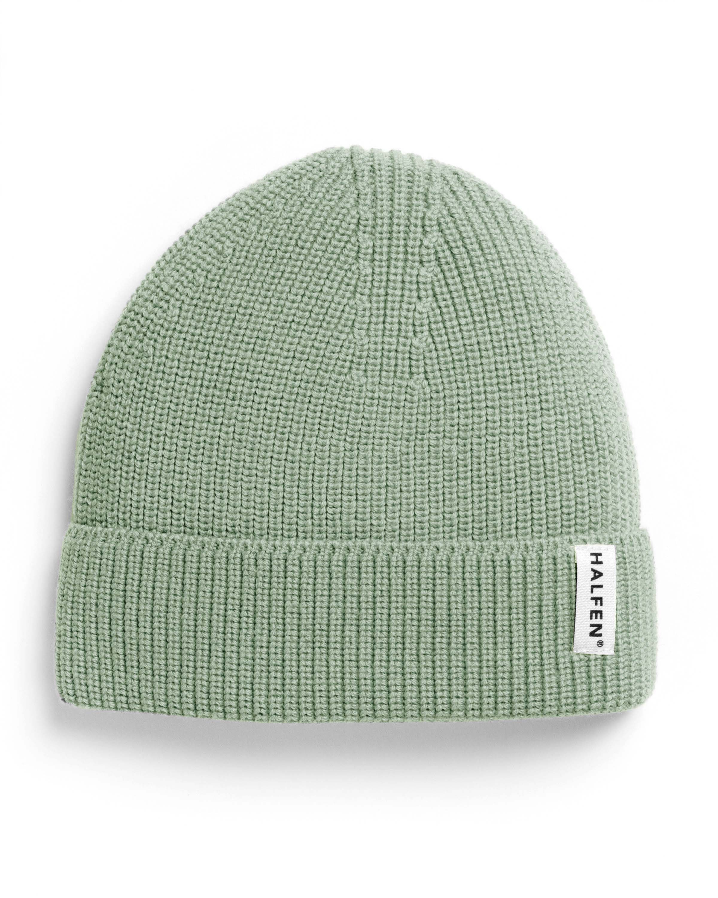 Strick Beanie Merino – sage