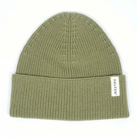 Strick Beanie Merino – forest